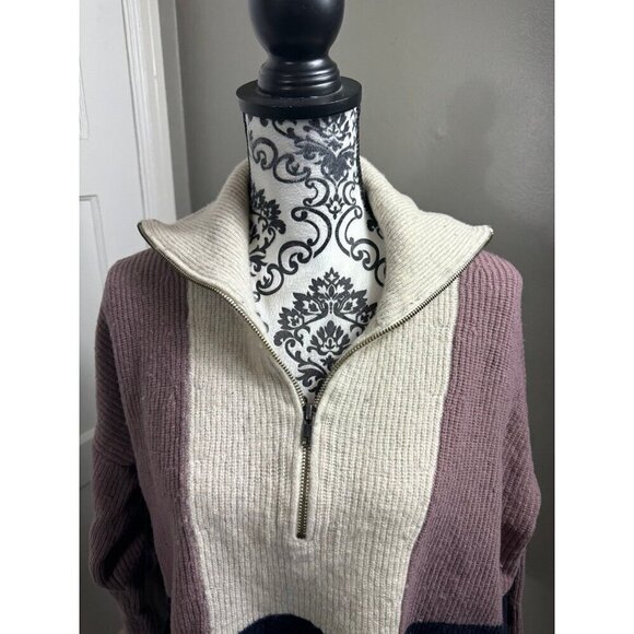 Madewell Glenbrook Half-Zip Pullover Sweater in Colorblock - Picture 4 of 10